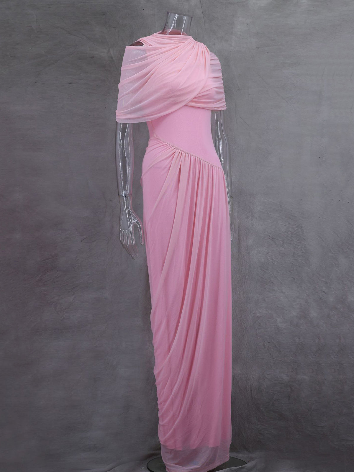 Elegant Vacation Asymmetrical Pleated Maxi Dress