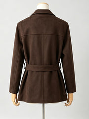Belted Tailored Long Sleeve Jacket -boutique