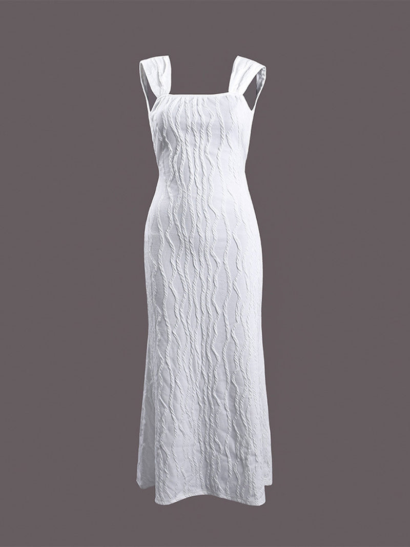 Spaghetti Strap Backless Bodycon Fishtail Dress