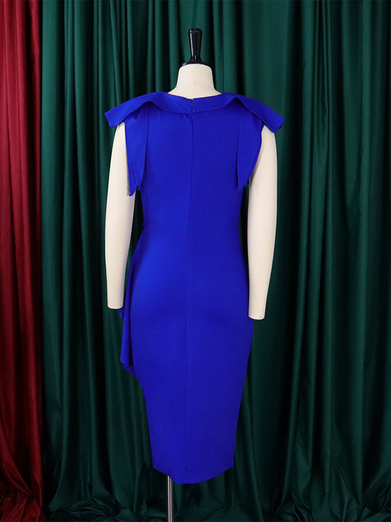 Elegant Lace-up Cutout Bodycon Dress