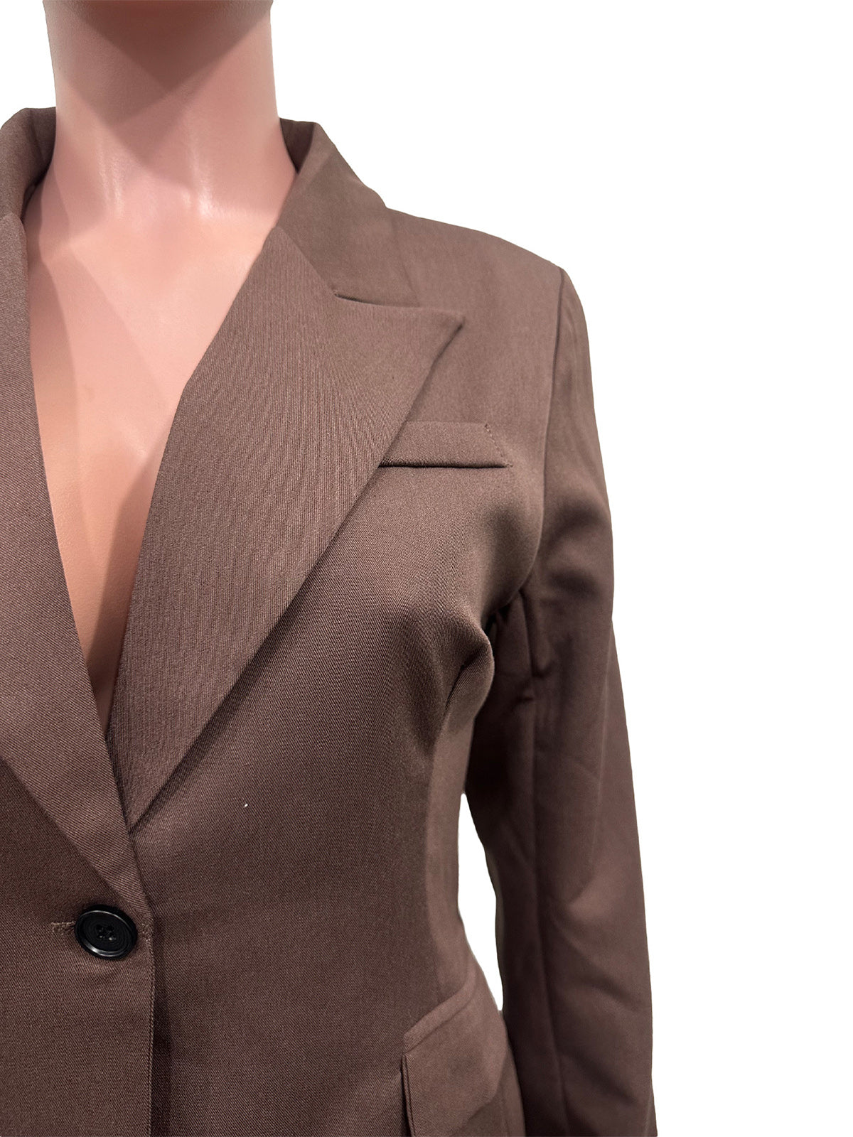 Elegant Slim Solid Blazer And Package Hip Skirt Suit