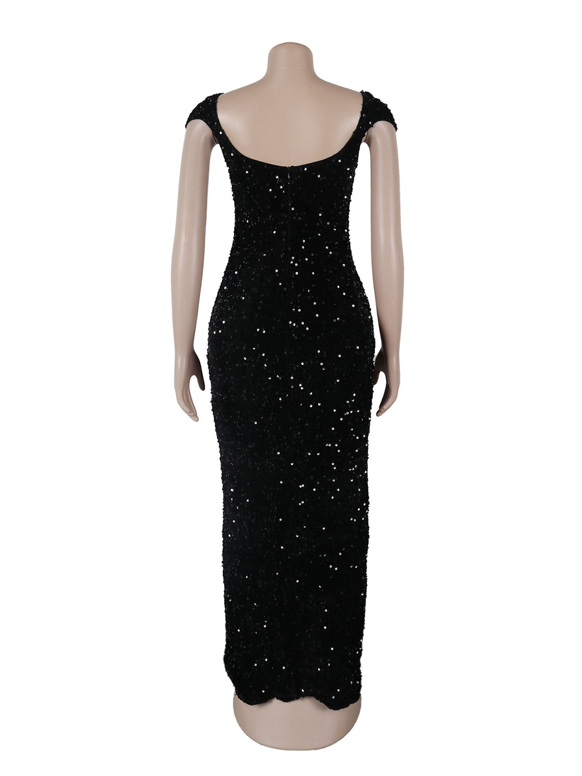 Sexy Sequins High Slit Bodycon Maxi Dress