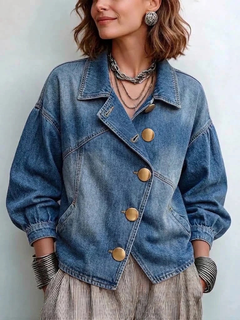 Vintage Wash Relaxed Denim Jacket