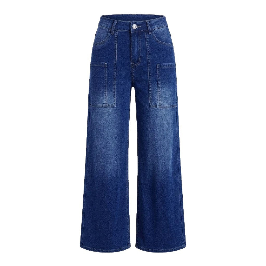Women's High Waist Vintage Wide Leg Jeans