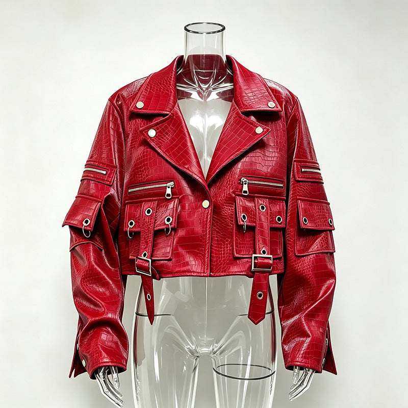 Cropped Lapel Statement Jacket-boutique
