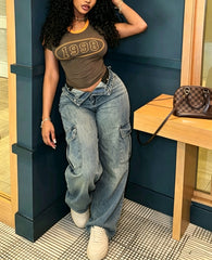 Slim Straight Leg Denim Jeans