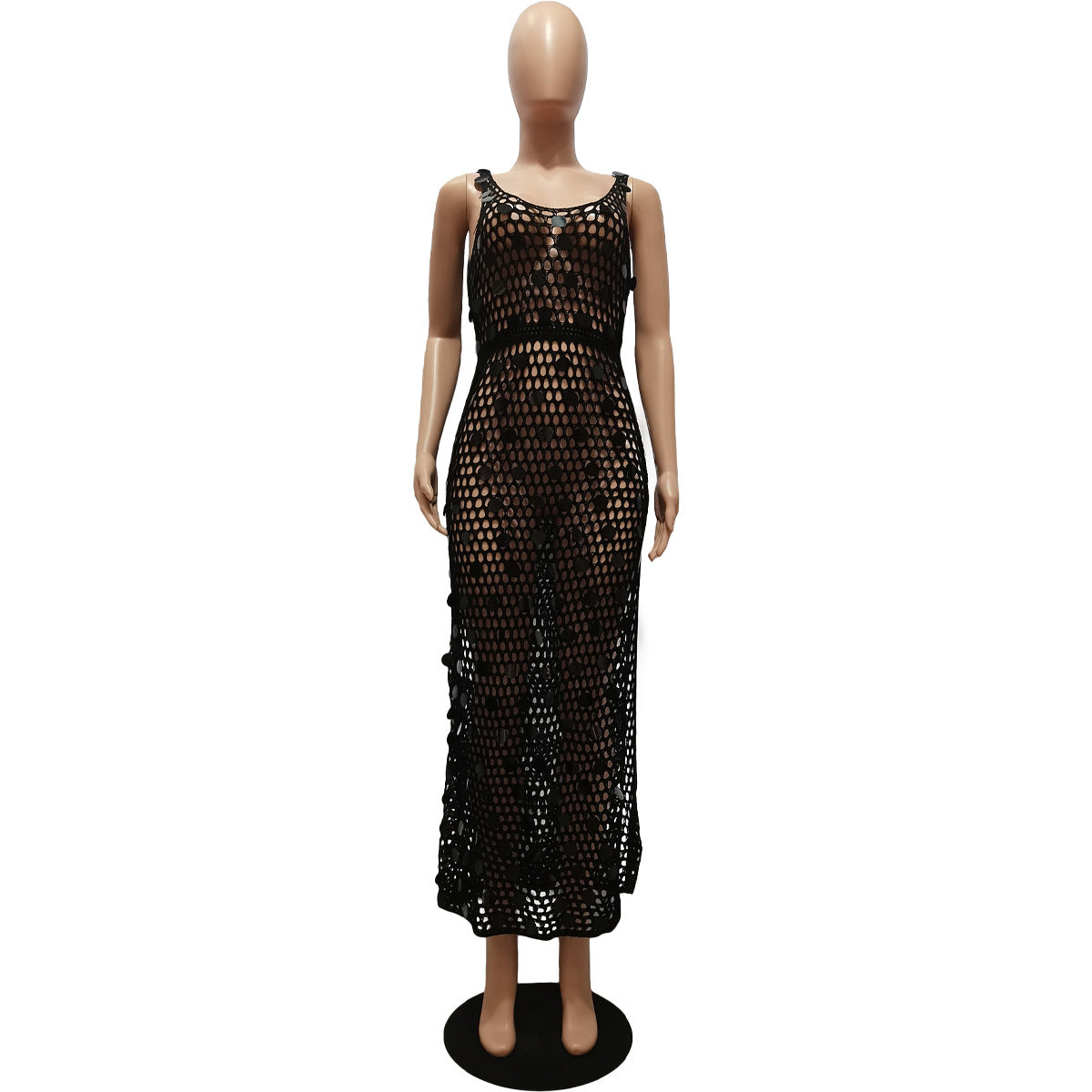 Women's Sexy Sequin Maxi Swimsuit Cover Dress