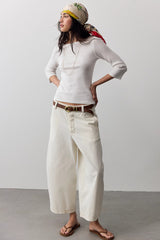 Relaxed Wide Leg Denim Jeans