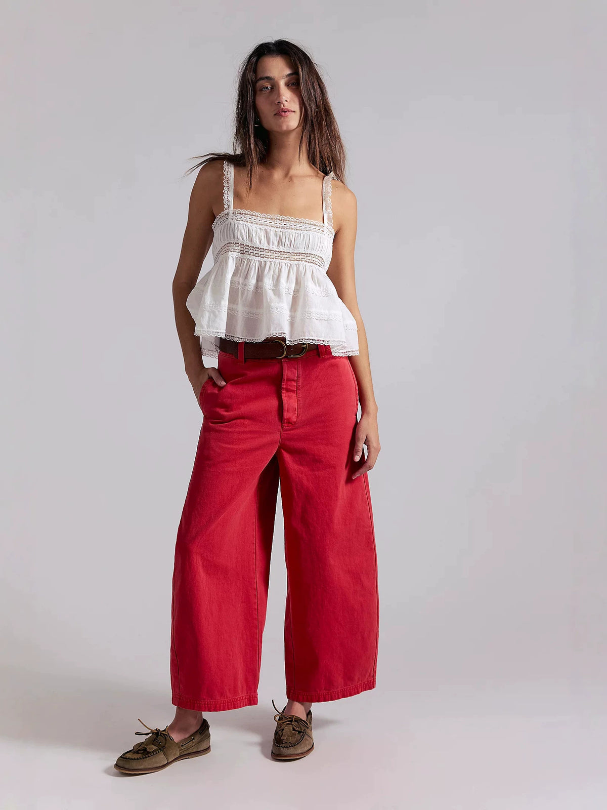 Relaxed Wide Leg Denim Jeans