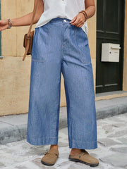 Women's Plus Size High Waist Wide Leg Jeans