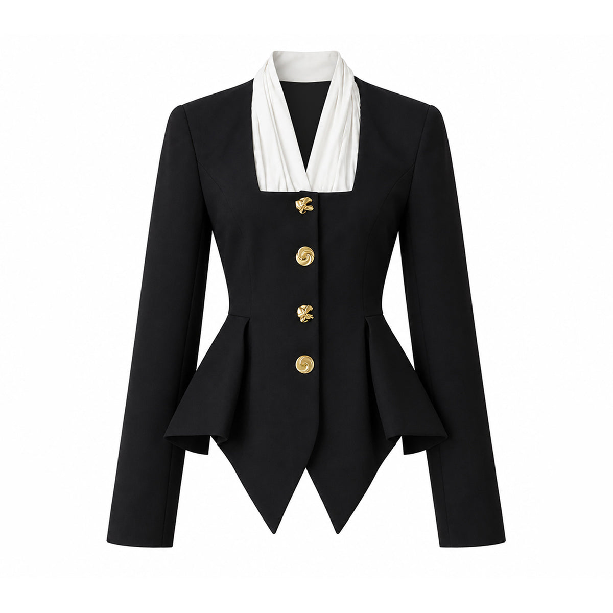 Contrast Trim Tailored Blazer-boutique