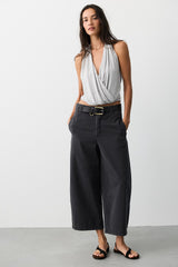 Relaxed Wide Leg Denim Jeans