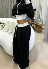 Color Block Streetwear Top and Pants Set