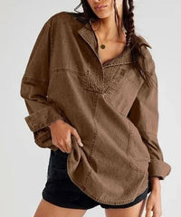 Slim Fit Long Sleeve Denim Shirt