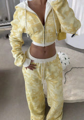 Camo Color Block Streetwear Pants Set