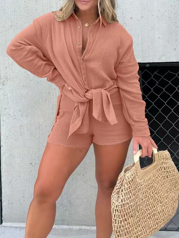 Solid Color Fashion Loose Romper