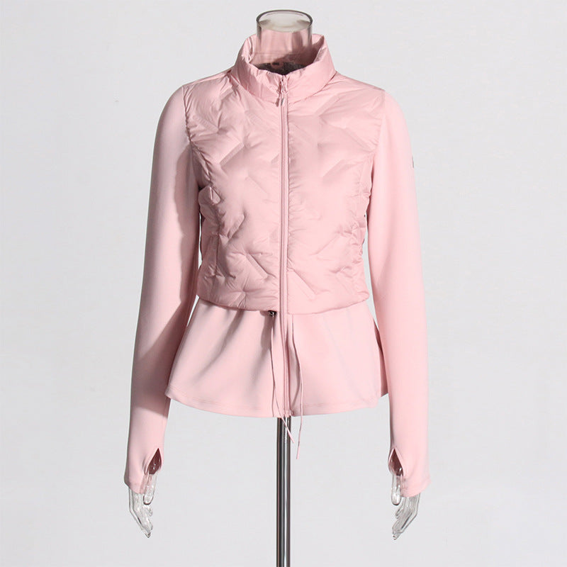 Color Block Puffer Jacket-boutique