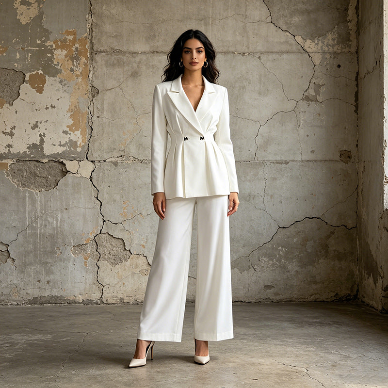 Tailored Blazer and Straight Pants Set