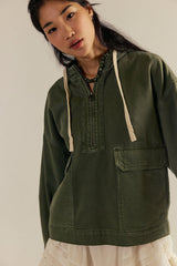 Washed Hooded Denim Jacket