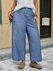 Women's Plus Size High Waist Wide Leg Jeans