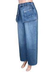 Double Pocket Cargo Wide Leg Jeans