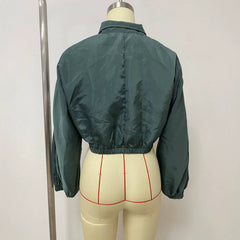 Color Block Cropped Drawstring Top