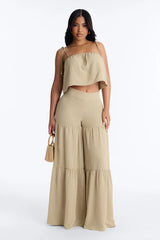 Camisole Top and Wide Leg Pants Set