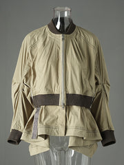 Layered Patchwork Bomber Jacket-boutique