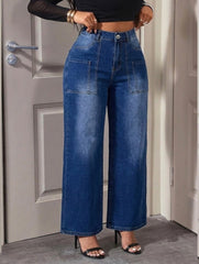 Women's High Waist Vintage Wide Leg Jeans
