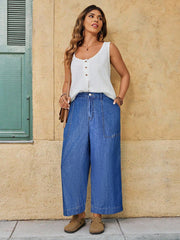 Women's Plus Size High Waist Wide Leg Jeans