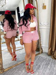 Striped Shirt and Shorts Two Piece Set