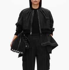 Layered Patchwork Bomber Jacket-boutique