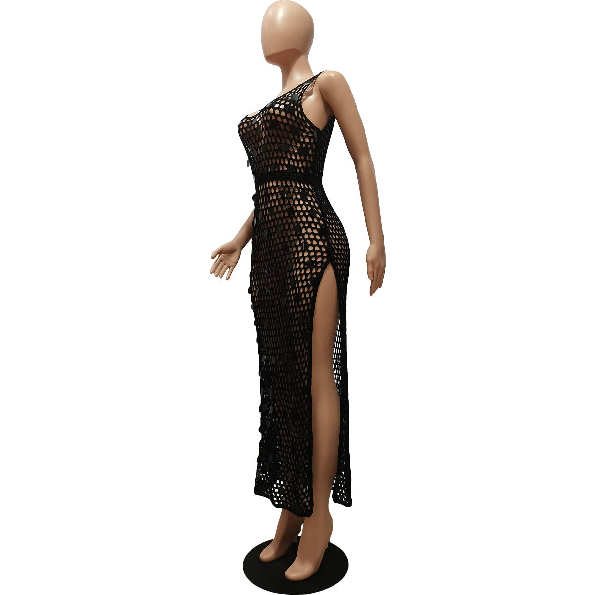 Women's Sexy Sequin Maxi Swimsuit Cover Dress