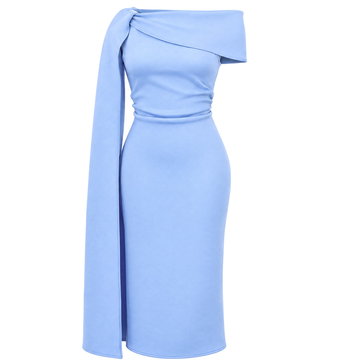 One Shoulder Bandage Evening Dress