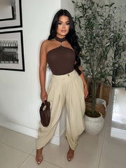 Pleated Harem Pants for Women
