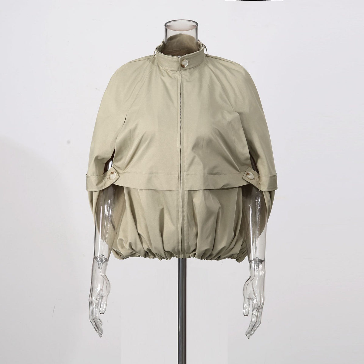 Stand Collar Cape Jacket-boutique