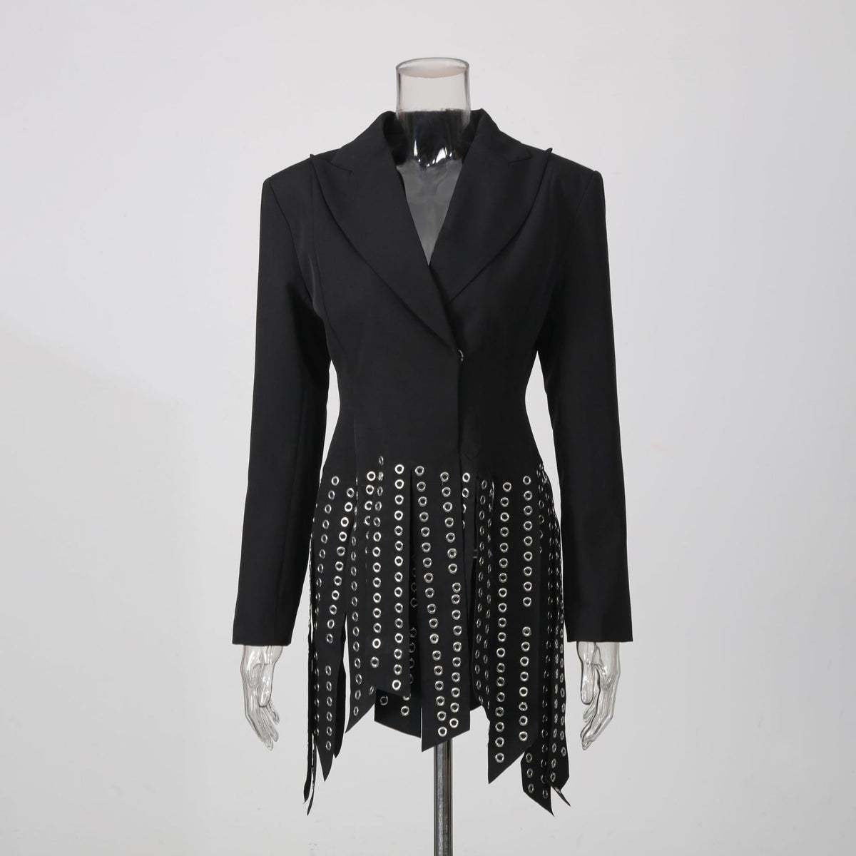Asymmetric Hem Tailored Blazer-boutique
