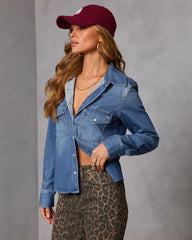 Button Front Denim Shirt