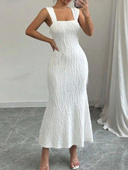 Spaghetti Strap Backless Bodycon Fishtail Dress