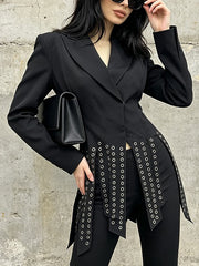 Asymmetric Hem Tailored Blazer-boutique