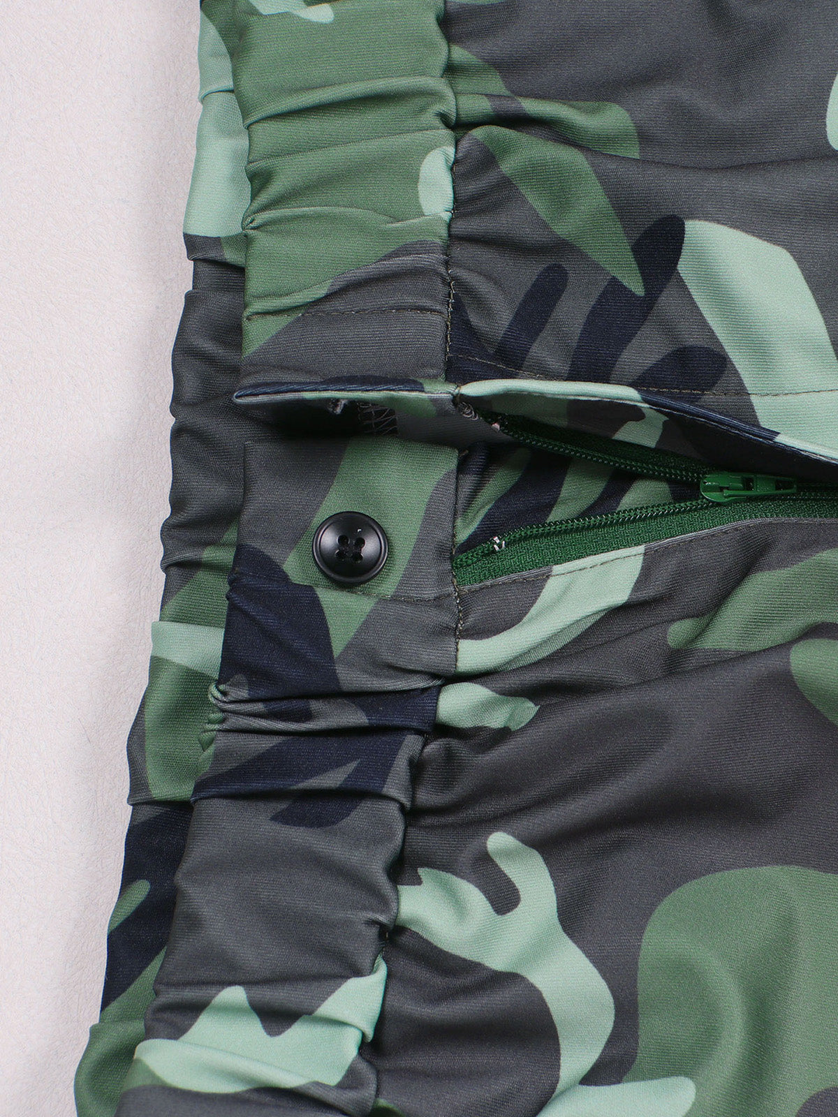Casual Camo High Waist Cargo Shorts