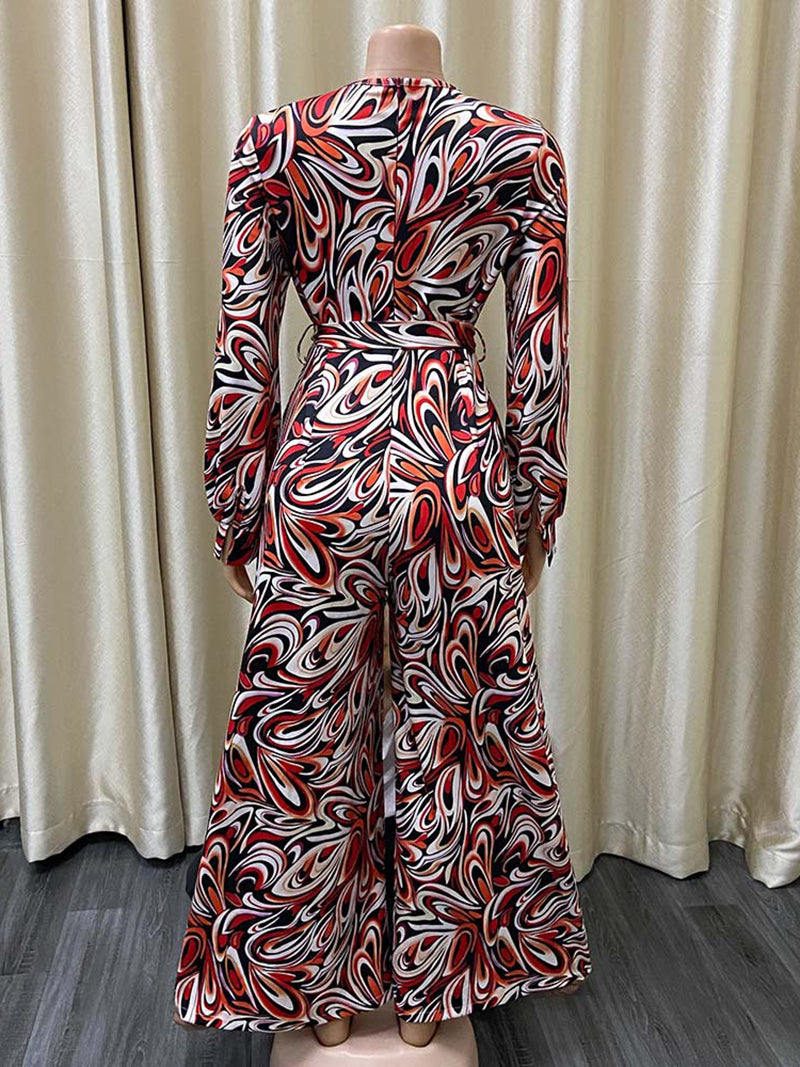 Fashion Print Wide-leg Jumpsuit