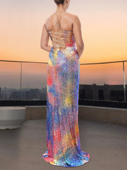 Spaghetti Strap Low-Cut Sequin Party Nightclub Dress