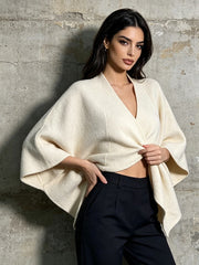 Twisted Sleeveless Cape Top-boutique