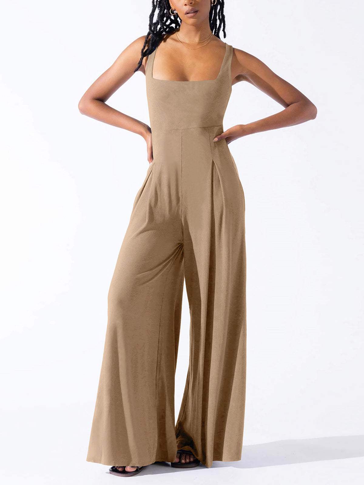 Sexy Spaghetti Strap Slim Wide-leg Jumpsuit