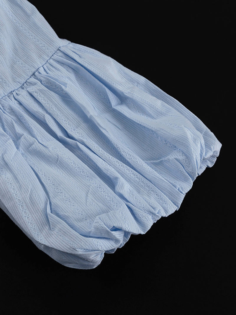 Fashion Petal Sleeve Loose Blouses And Shorts Sets
