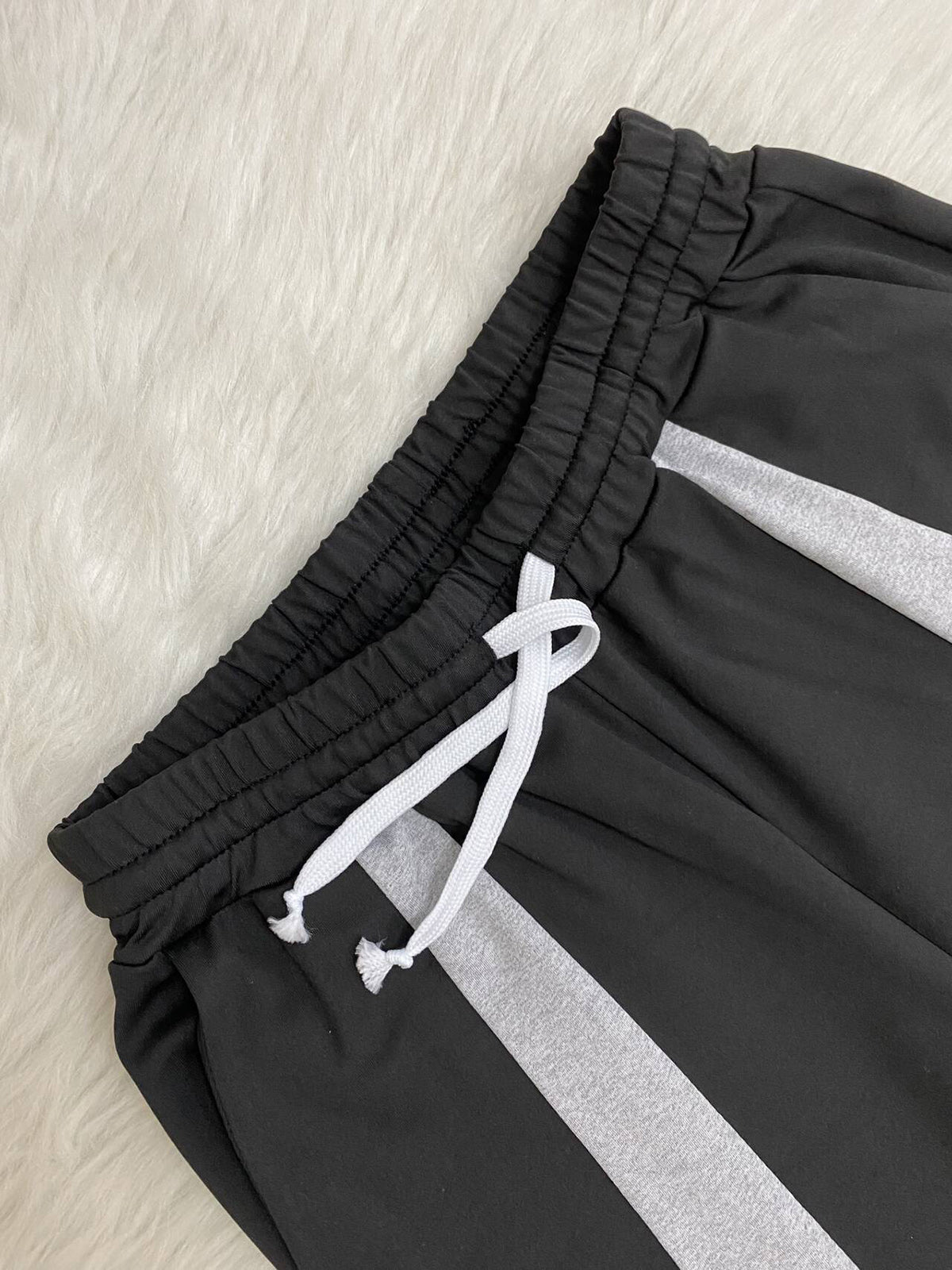 Casual Drawstring Waist Loose Colorblock Sweatpants