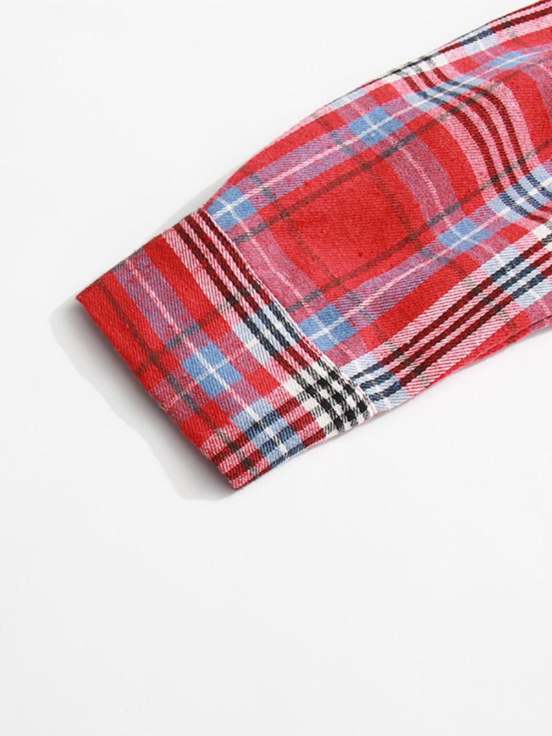 Casual Long-Sleeve Plaid Button-Up Shirt