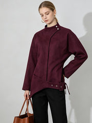Asymmetric Solid Tailored Blazer-boutique