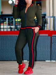 Fashion Long Sleeve Sports Casual Suit